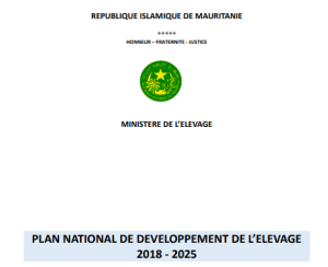 Plan national de developpement de l'elevage 2018 - 2025