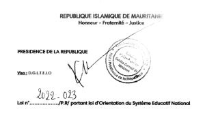 Loi d'Orientation du Système Educatif 2022-2023