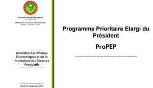 Programme Prioritaire Elargi du Président 2020