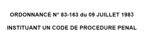 CODE DE PROCEDURE PENAL